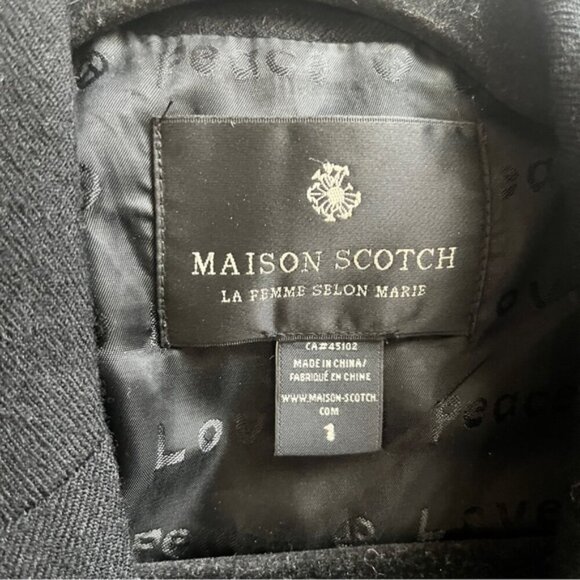 Maison Scotch wool tuxedo Blazer Sz 1 17” PTP - Picture 5 of 9